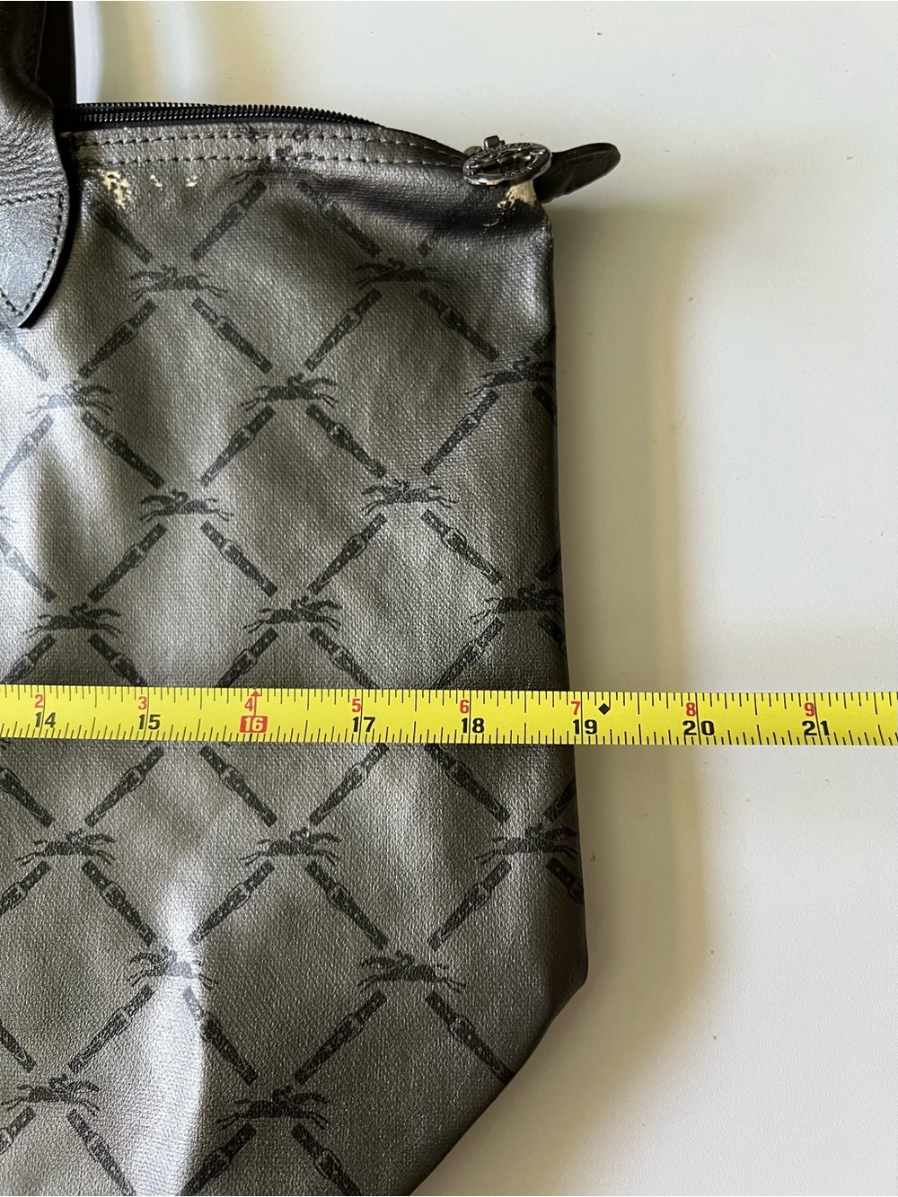 Longchamp Le Pliage LM Pewter Large - Picture 9 of 15